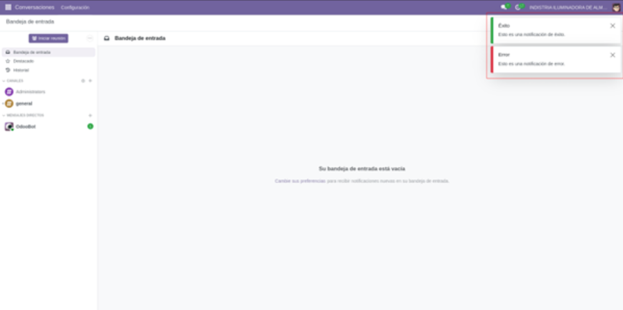 Notificaciones visibles tras recargar la página
