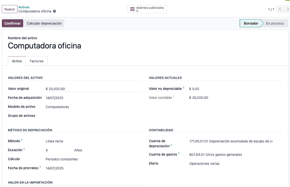 Detalle del activo con todos los campos llenos