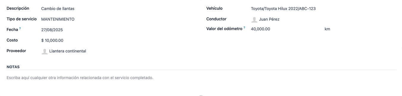 Programación de mantenimiento preventivo