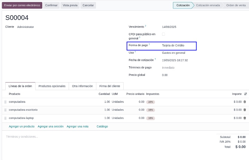 Registro actualizado
