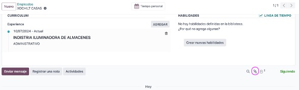 Adjuntos del colaborador