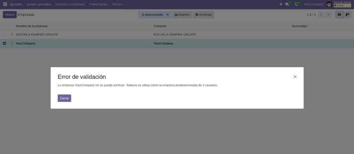 Error de validación con detalle