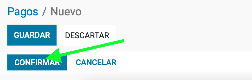 Confirmar pago independiente