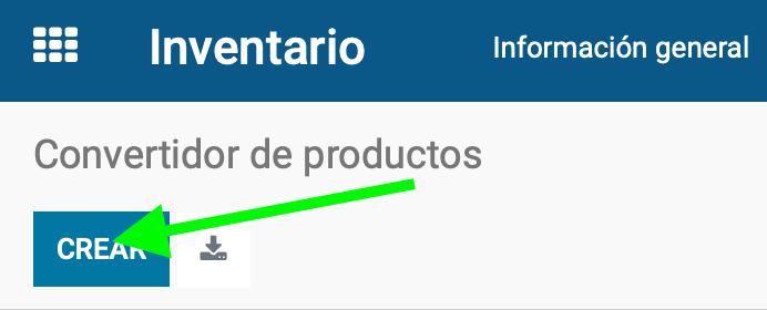 Botón crear