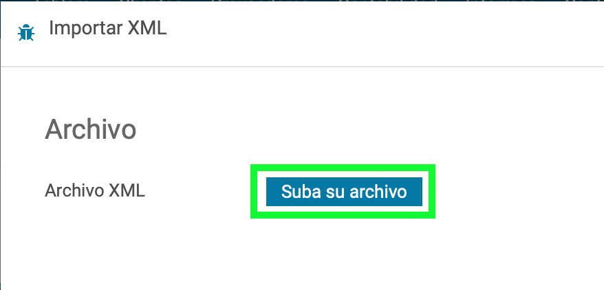 Botón subir archivo