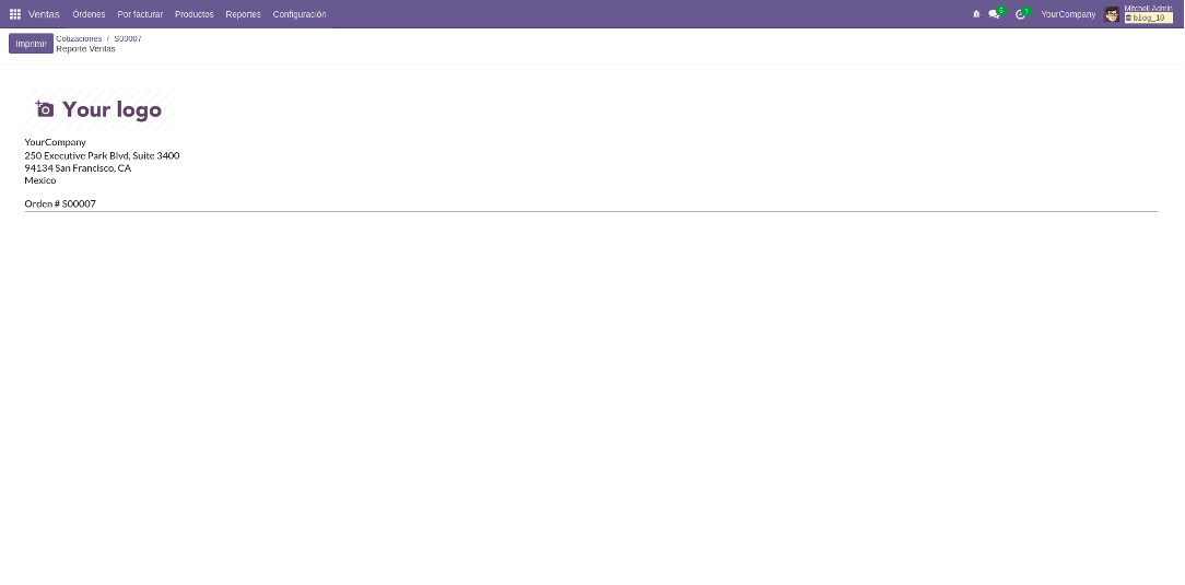 Previsualización del reporte en el navegador (qweb-html)