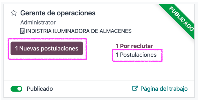 Postulación creada automáticamente en Odoo desde el sitio web