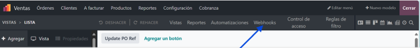 Configuración de un webhook entrante en Studio