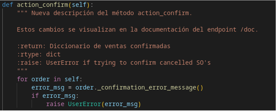 Definición Python modificada con nueva descripción y tipo