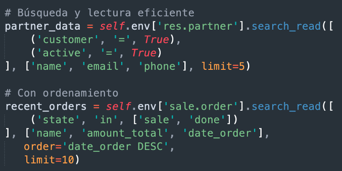 Ejemplo de uso de search_read