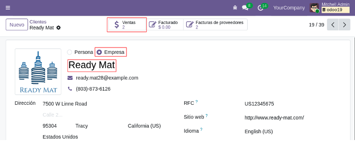 Verificación: Ready Mat con sus ventas