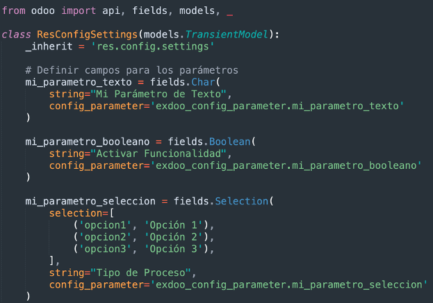 Código Python para crear un parámetro del sistema con set_param