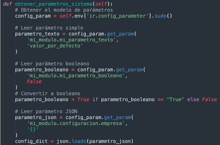 Ejemplo de lectura de parámetros con get_param