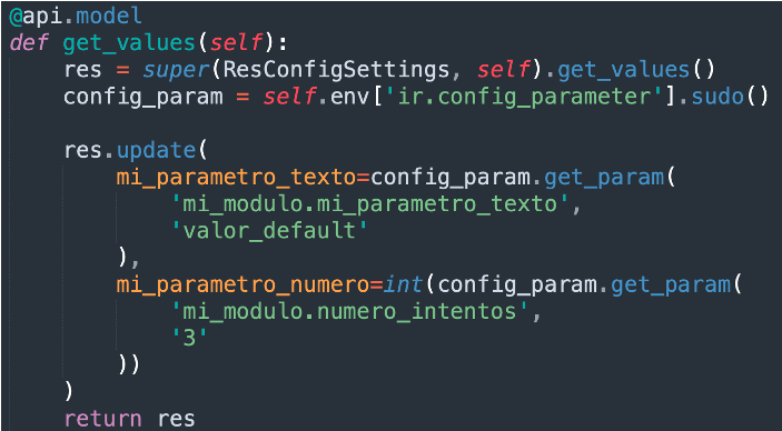 Sobrescritura de get_values y set_values con set_param