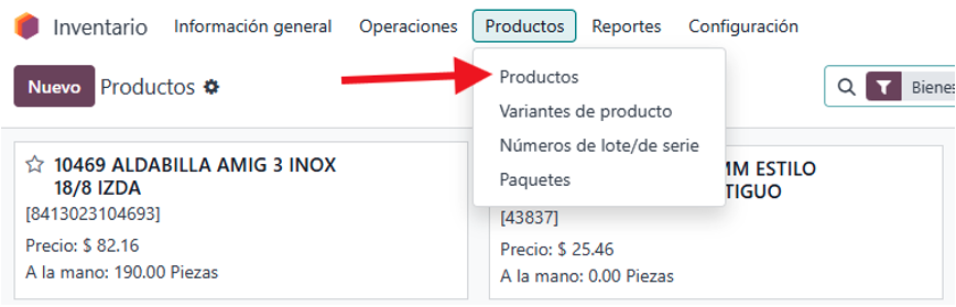 Ficha de producto con secciones avanzadas