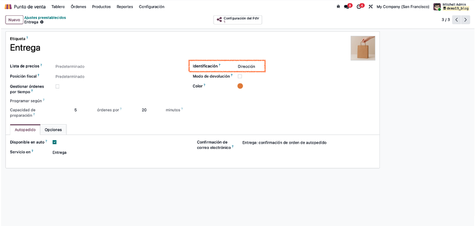Asistente de selección de cliente con dirección