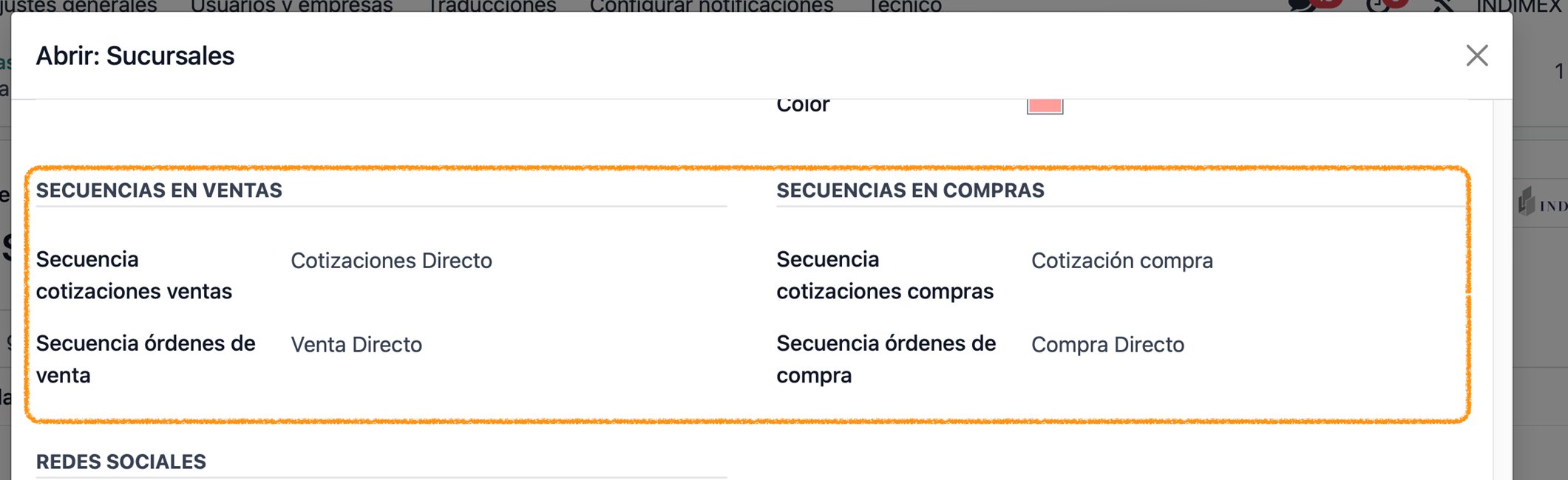 Asignación de secuencias por sucursal