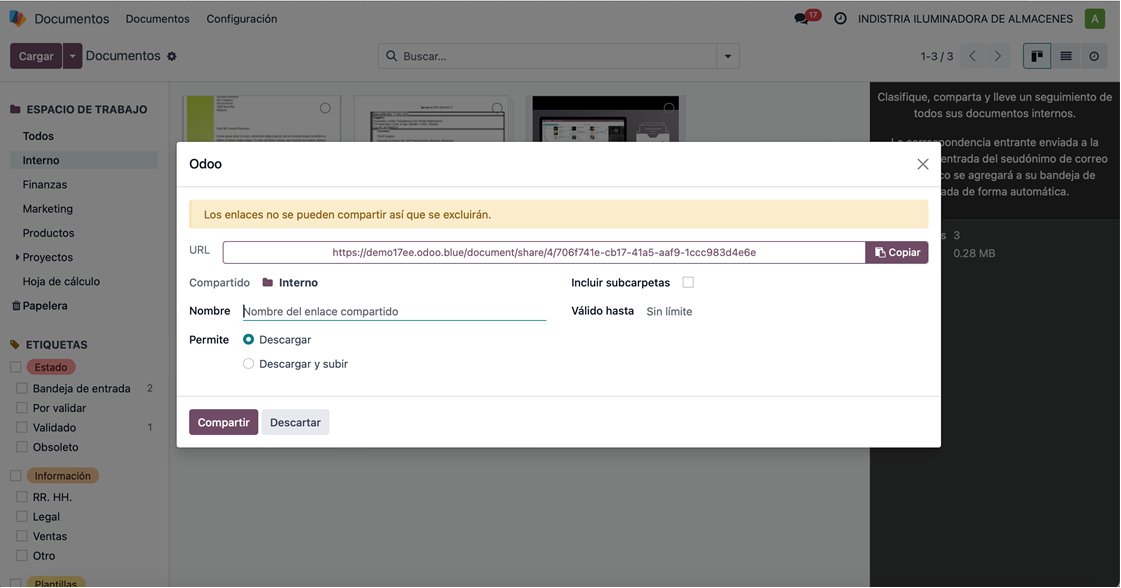 Asistente para compartir documentos