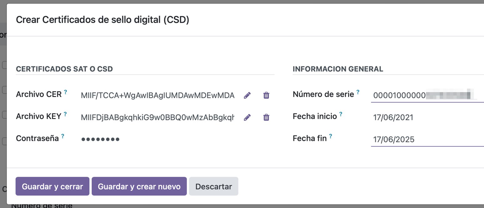 Datos del certificado autocompletados
