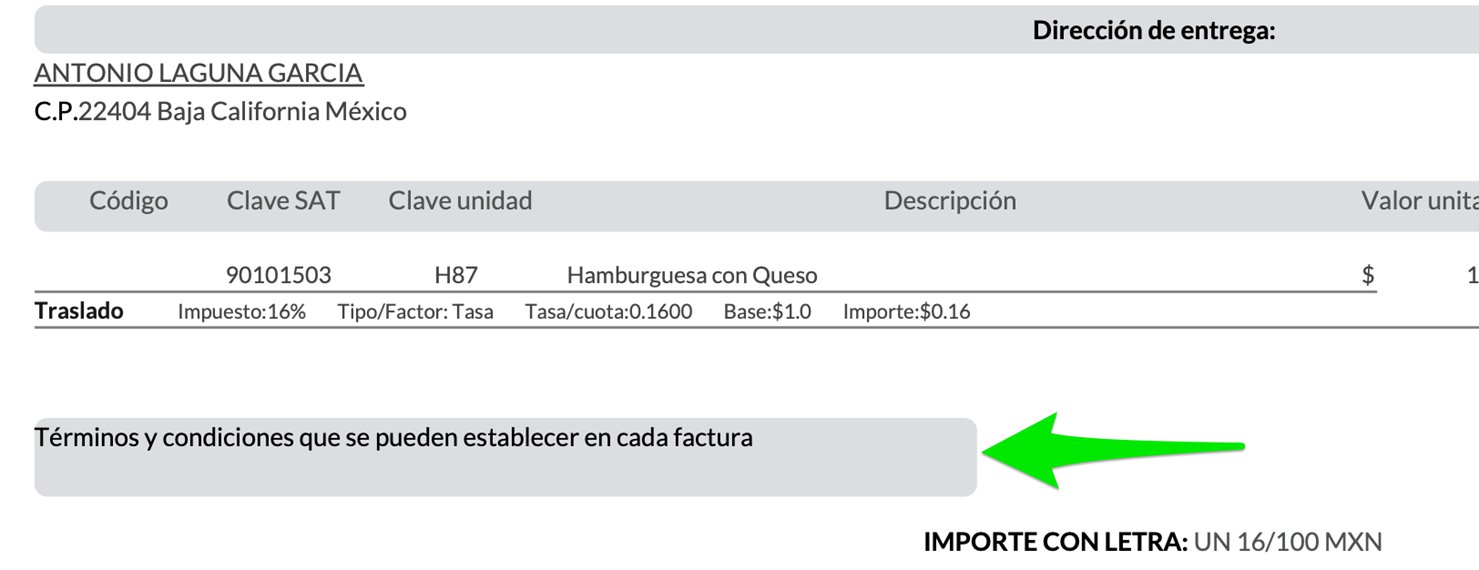 Términos y condiciones en PDF