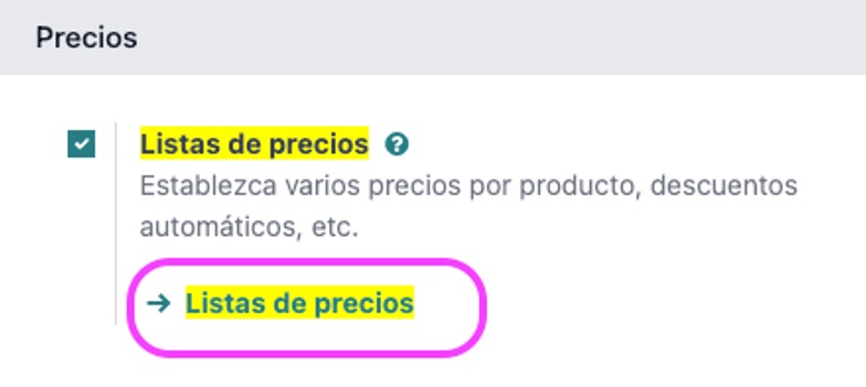 Acceso desde configuración