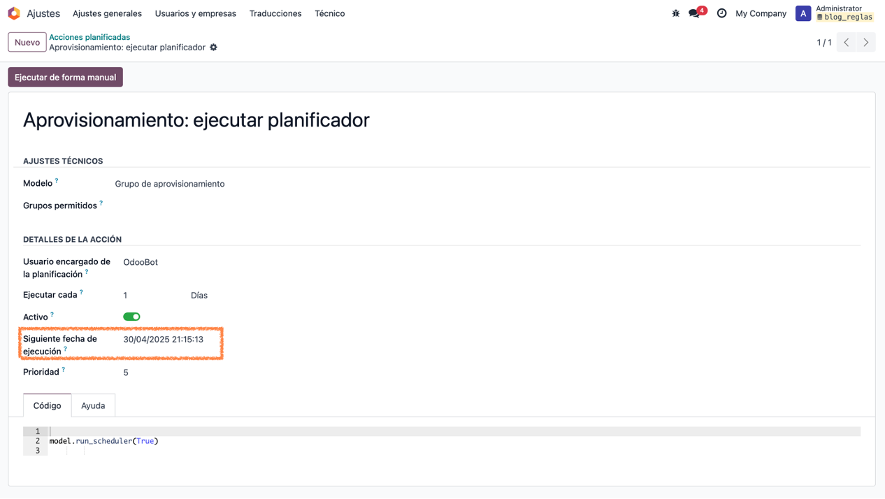 Hora de chequeo de inventario