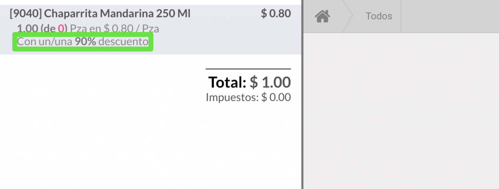 Producto con precio mínimo calculado