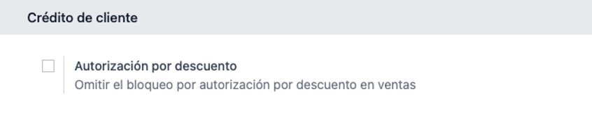 Configuración del bloqueo por descuento