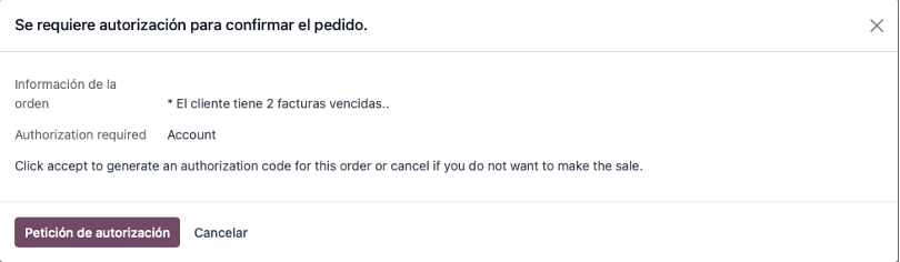 Bloqueo por facturas vencidas