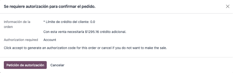 Bloqueo por exceder límite de crédito