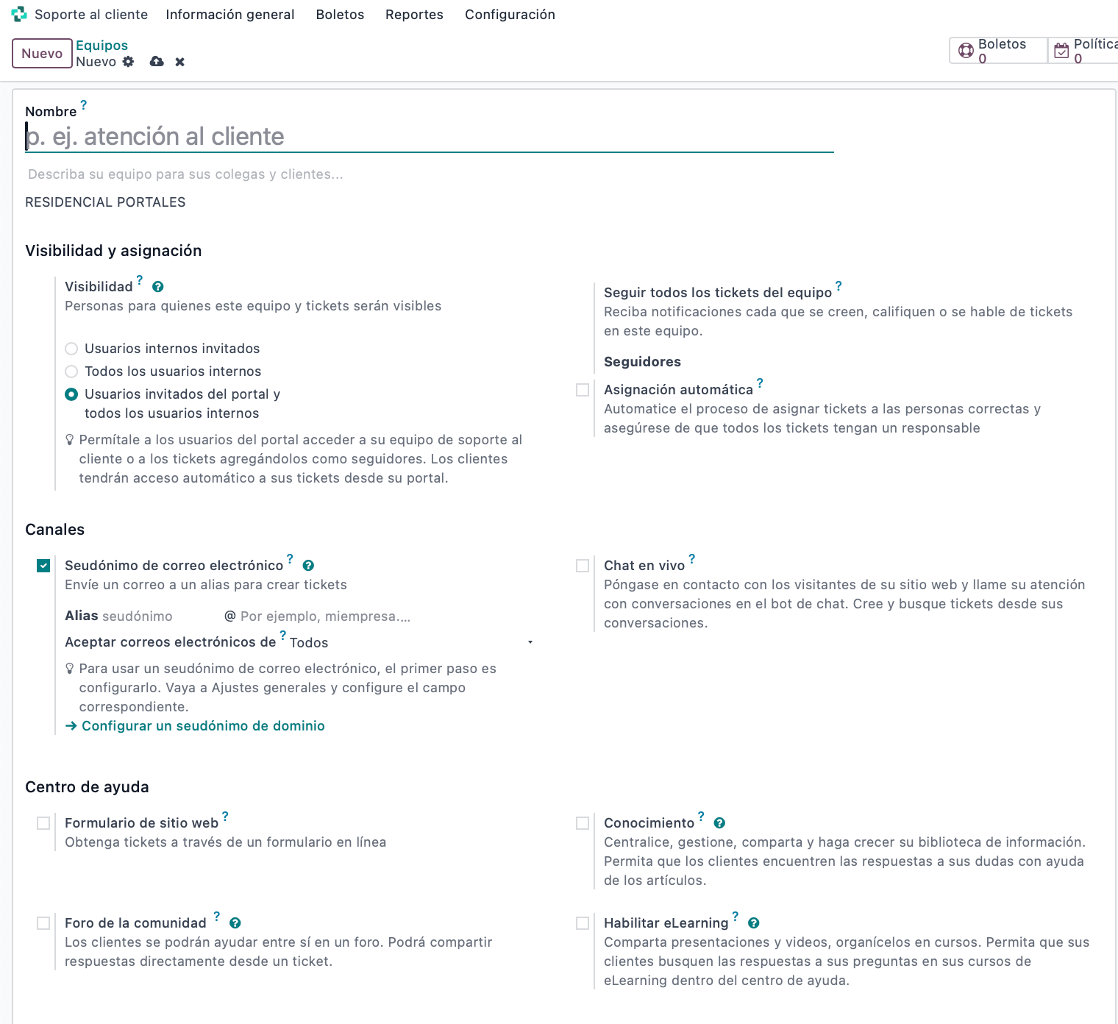 Formulario de equipo Helpdesk parte 1