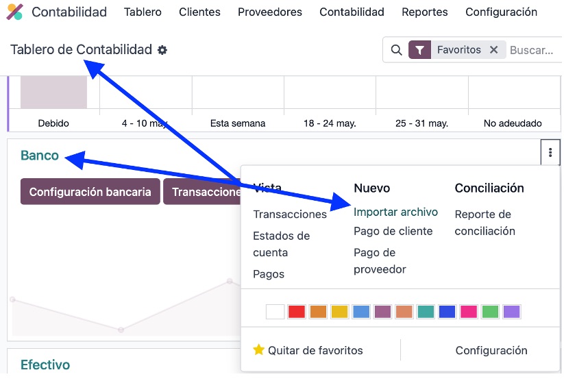 Importar archivo externo del banco