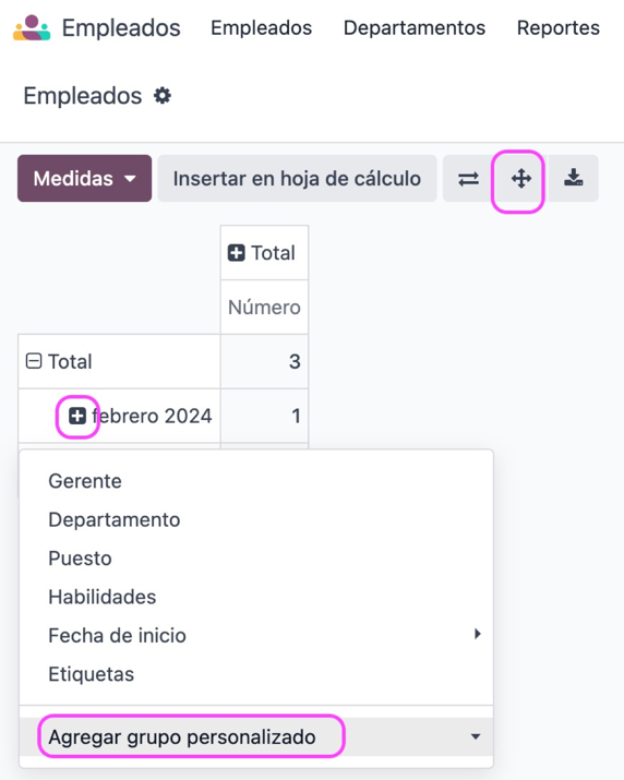 Localizar detalles para agrupar líneas