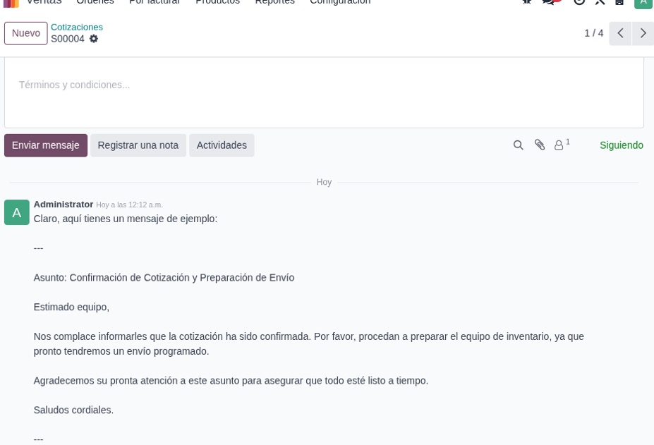 Mensaje publicado para seguidores
