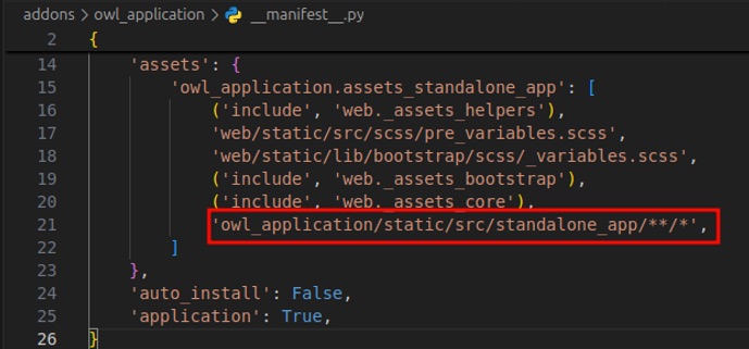 Paquete de recursos en el manifest