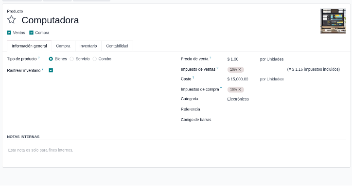 Producto recibido y validado