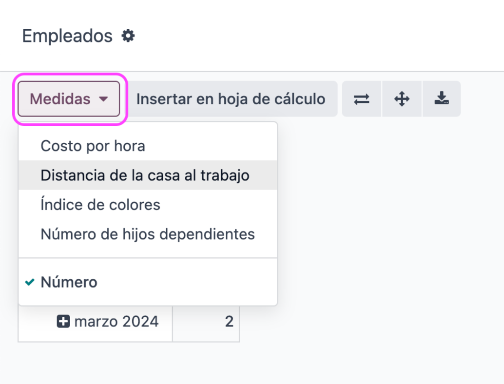 Selección de medidas para columnas