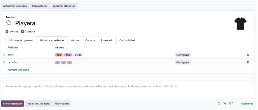 Selección de valores